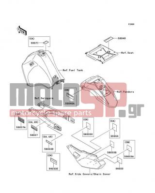KAWASAKI - KLR™650 2012 - Body Parts - Labels(EBF/ECF)