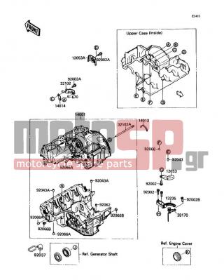 KAWASAKI - NINJA® ZX™-7 1989 - Κινητήρας/Κιβώτιο Ταχυτήτων - Crankcase - 92002-1592 - BOLT,SOCKET,6X14