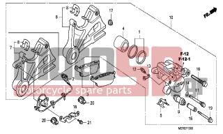 HONDA - CBF600SA (ED) ABS BCT 2009 - Brakes - REAR BRAKE CALIPER - 45111-MAJ-G41 - RING, STOPPER