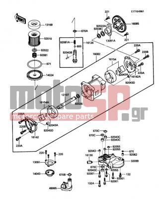 KAWASAKI - CONCOURS 1988 - Engine/Transmission - Oil Pump/Oil Filter - 13169-1313 - PLATE,OIL FILTER