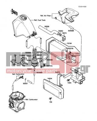 KAWASAKI - KLR650 1988 - Engine/Transmission - Canister - 92037-1512 - CLAMP,CANISTER