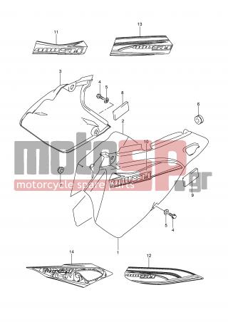 SUZUKI - DR-Z400SM (E2) 2007 - Body Parts - FRAME COVER (MODEL K7/K8)