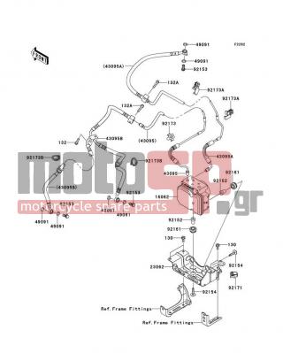 KAWASAKI - NINJA® 1000 ABS 2012 -  - Brake Piping - 130BA0616 - BOLT-FLANGED,6X16