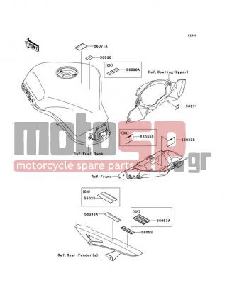 KAWASAKI - NINJA® 1000 ABS 2012 - Body Parts - Labels