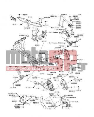 KAWASAKI - NINJA® 1000 ABS 2012 -  - Muffler(s) - 54010-0119 - CABLE,OPEN,WHITE