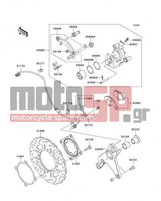 KAWASAKI - NINJA® 1000 ABS 2012 -  - Rear Brake - 92171-0921 - CLAMP