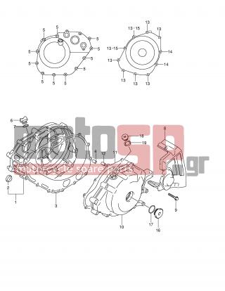 SUZUKI - DL650 (E2) V-Strom 2005 - Engine/Transmission - CRANKCASE COVER - 11483-19F00-000 - GASKET, MAGNETO COVER