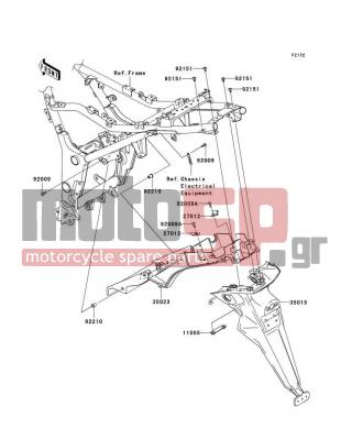 KAWASAKI - NINJA® 250R 2012 - Body Parts - Rear Fender(s)