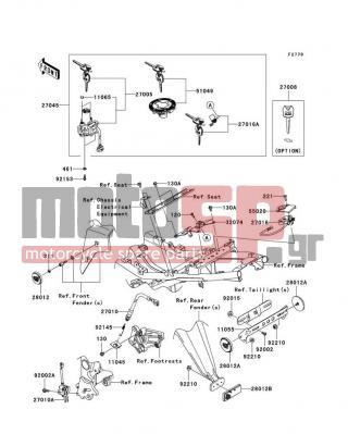 KAWASAKI - NINJA® 250R 2012 -  - Ignition Switch/Locks/Reflectors - 51049-5007 - CAP-TANK,FUEL