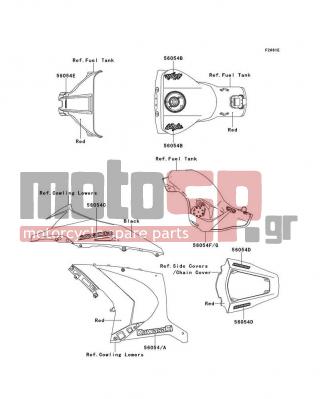 KAWASAKI - NINJA® ZX™-10R 2012 - Body Parts - Decals(Red)(JCF)