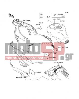 KAWASAKI - NINJA® ZX™-6R 2012 - Body Parts - Labels