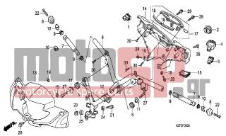 HONDA - ANF125A (GR) Innova 2010 - Frame - HANDLE PIPE-HANDLE COVER-SWITCH - 90191-KPH-970 - SCREW, OVAL, 6X65