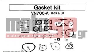 KAWASAKI - LTD 1985 - Engine/Transmission - GASKET KIT - 11009-1509 - GASKET,OIL FILTER