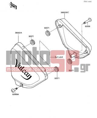 KAWASAKI - LTD 1985 - Body Parts - SIDE COVERS - 92009-1091 - SCREW,SIDE COVER