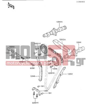 KAWASAKI - CANADA ONLY 1984 - Engine/Transmission - CAMSHAFTS/CHAIN/TENSIONER