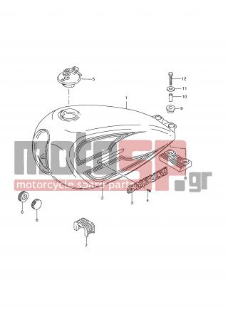 SUZUKI - GN125E X (E2) 1999 - Body Parts - FUEL TANK (MODEL X) - 02122-03063-000 - SCREW