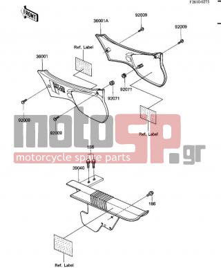 KAWASAKI - KL600 1984 - Body Parts - SIDE COVERS/CHAIN COVER