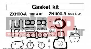 KAWASAKI - GPZ 1983 - Κινητήρας/Κιβώτιο Ταχυτήτων - GASKET KIT - 92055-099 - 