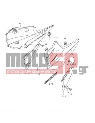 SUZUKI - GSX1400 (E2) 2003 - Body Parts - FRAME COVER (MODEL K2)