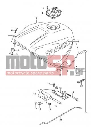 SUZUKI - GSX-R600 (E2) 2001 - Body Parts - FUEL TANK (MODEL K2) - 09139-06029-000 - BOLT, FRONT