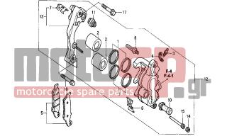HONDA - XR650R (ED) 2006 - Brakes - FRONT BRAKE CALIPER (CM/DK/ED) - 45105-MY6-405 - PAD SET, FR.