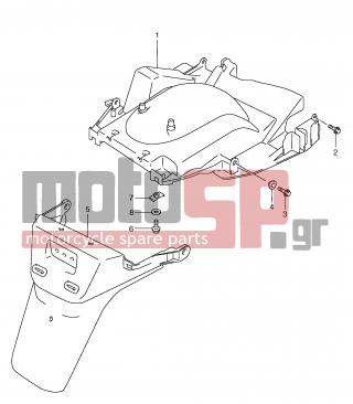 SUZUKI - AN250 (E2) Burgman 2001 - Body Parts - REAR FENDER (MODEL W/X/Y)