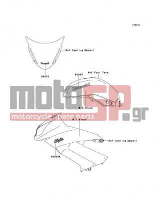 KAWASAKI - NINJA® 650R 2011 - Body Parts - Decals(M.S.Black)(CBF)