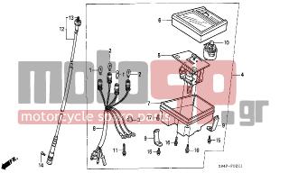 HONDA - C50 (GR) 1996 - Electrical - METER (C50SP/C50ST) - 44830-GBJ-000 - CABLE COMP., SPEEDOMETER