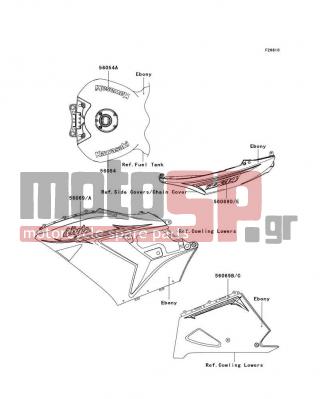 KAWASAKI - NINJA® ZX™-14 2011 - Body Parts - Decals(Ebony)(CBF)