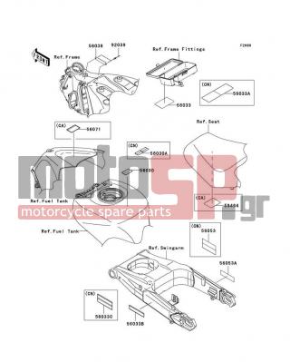KAWASAKI - NINJA® ZX™-14 2011 - Body Parts - Labels