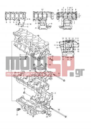 SUZUKI - GSR750 (E21) 2011 - Κινητήρας/Κιβώτιο Ταχυτήτων - CRANKCASE