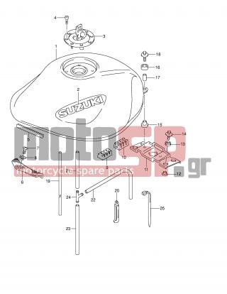 SUZUKI - GSF600S (E2) 2003 - Body Parts - FUEL TANK (MODEL K4) - 09407-14403-000 - CLAMP