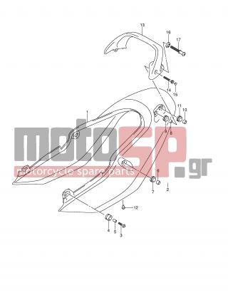SUZUKI - GSF600S (E2) 2003 - Body Parts - SEAT TAIL COVER (GSF600K2/UK2) - 09180-08199-000 - SPACER, CENTER (8.5X14X9)