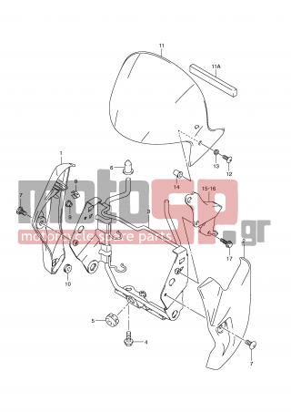 SUZUKI - GSR600A (E2) 2008 - Body Parts - HEADLAMP COVER (MODEL K8) - 51815-44G10-YMD - COVER, HEADLAMP LH (SILVER)