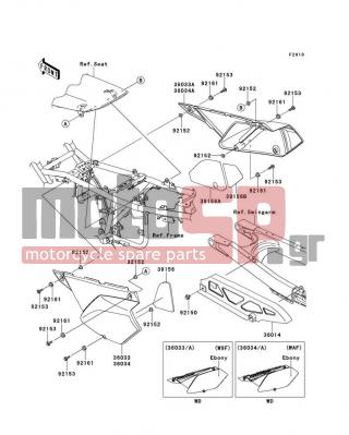 KAWASAKI - KLX®250SF 2010 - Body Parts - Side Covers/Chain Cover - 92153-0950 - BOLT,FLANGED,6X22