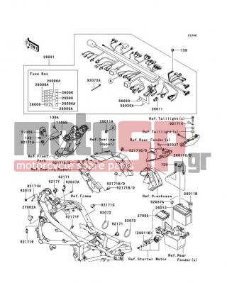 KAWASAKI - NINJA® 650R 2010 -  - Chassis Electrical Equipment - 92171-1424 - CLAMP,DIA=15
