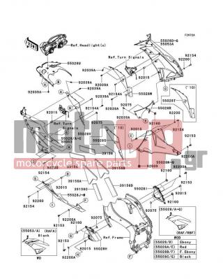 KAWASAKI - NINJA® ZX™-6R 2010 - Body Parts - Cowling Lowers(RAF-RBF)