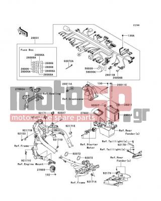KAWASAKI - VERSYS® 2010 -  - Chassis Electrical Equipment - 56030-0346 - LABEL,FUSE BOX