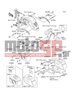 KAWASAKI - VULCAN® 2000 CLASSIC LT 2010 - Body Parts - Saddlebags - 92210-1252 - NUT,CAP,6MM