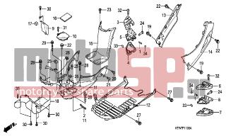 HONDA - SH300 (ED) 2007 - Body Parts - FLOOR PANEL-PILLON STEP - 90114-MEL-000 - SCREW, SPECIAL, 5X11