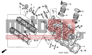 HONDA - CBR1100XX (ED) 2005 - Engine/Transmission - CYLINDER HEAD