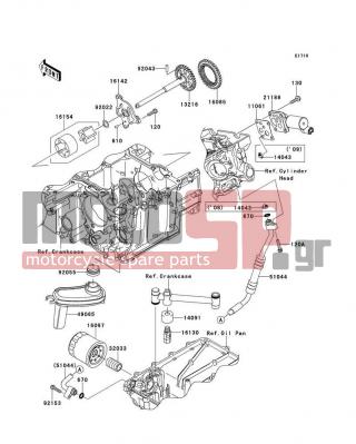KAWASAKI - CONCOURS 14 ABS 2009 - Engine/Transmission - Oil Pump/Oil Filter - 92055-1503 - RING-O,OIL FILTER