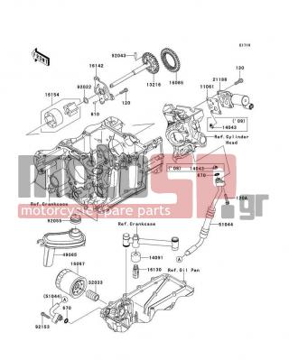 KAWASAKI - CONCOURS™ 14 2009 - Engine/Transmission - Oil Pump/Oil Filter - 92055-1503 - RING-O,OIL FILTER