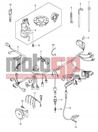 SUZUKI - GSF600S (E2) 2003 - Electrical - WIRING HARNESS (GSF600SY/SUY/SK1/SK2/SUK1/SUK2) - 38500-31F00-000 - HORN ASSY, LOW PITCHED