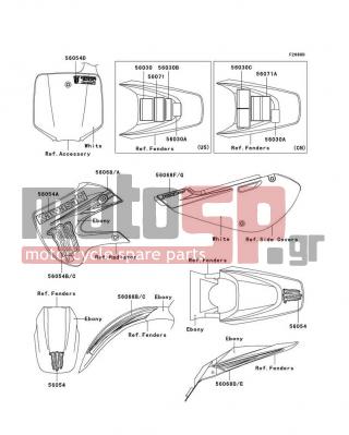 KAWASAKI - KX™65 2009 - Body Parts - Labels(Ebony)(A9FA)