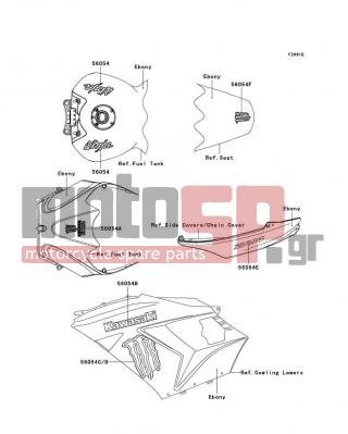 KAWASAKI - NINJA® ZX™-14 2009 - Body Parts - Decals(Ebony)(C9FB)