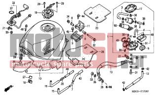 HONDA - VFR800 (ED) 2000 - Body Parts - FUEL TANK - 16714-MBG-000 - FILTER, FUEL RETURN