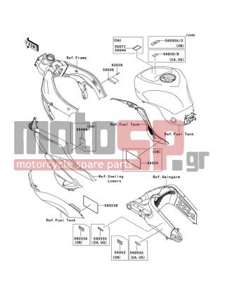 KAWASAKI - NINJA® ZX™-6R 2009 - Body Parts - Labels