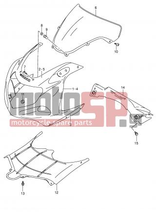 SUZUKI - GSX-R600 (E2) 2001 - Body Parts - COWLING BODY (MODEL K1) - 68275-39F00-FC7 - TAPE, FRONT