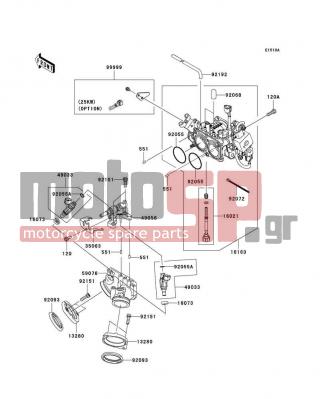 KAWASAKI - VULCAN® 900 CUSTOM 2009 - Κινητήρας/Κιβώτιο Ταχυτήτων - Throttle(C8F/C9FA) - 16073-3707 - INSULATOR